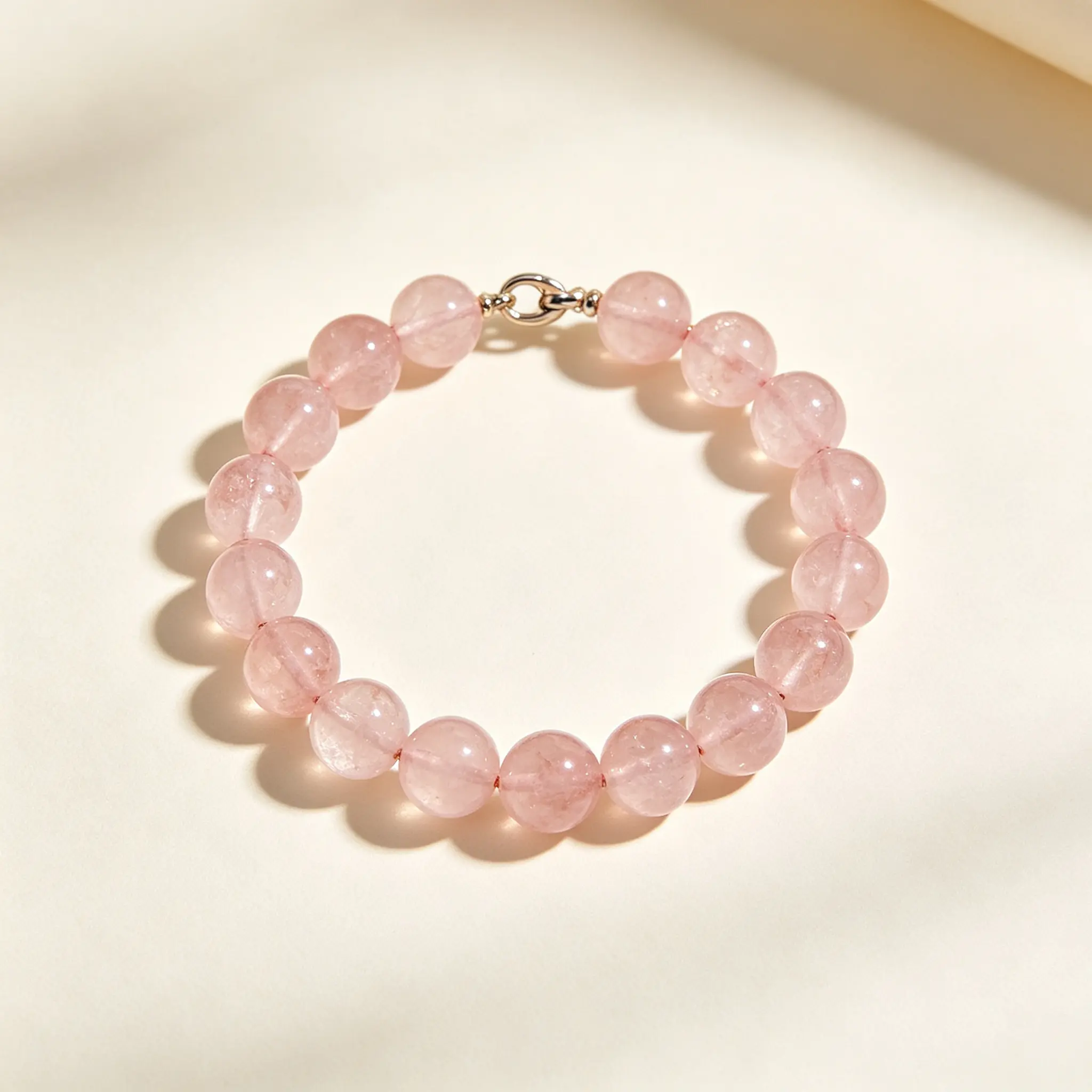 Rose Quartz Bracelet | Natural Heart Chakra Gemstone Jewelry | Koreli